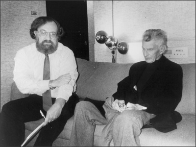 Director John L. Reilly and Samuel Beckett